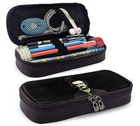 Edgar Allan Poe - Estuche de piel para lápices de gran capacidad, impermeable, con cremallera, para niños, niñas, adolescentes, adultos, trabajo escolar, etc