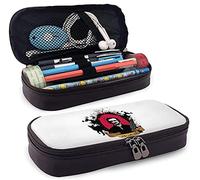 Edgar Allan Poe - Estuche de piel para lápices de gran capacidad, impermeable, con cremallera, para niños, niñas, adolescentes, adultos, trabajo escolar, etc