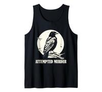 Edgar Allan PoE Intento de Asesinato Cuervo Juego de Palabras Retro con pájaros Camiseta sin Mangas