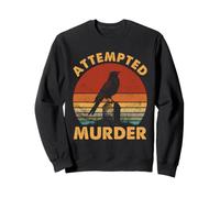 Edgar Allan PoE Intento de Asesinato Cuervo Juego de Palabras Retro con pájaros Sudadera