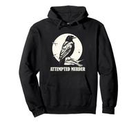 Edgar Allan PoE Intento de Asesinato Cuervo Juego de Palabras Retro con pájaros Sudadera con Capucha