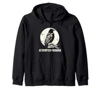 Edgar Allan PoE Intento de Asesinato Cuervo Juego de Palabras Retro con pájaros Sudadera con Capucha