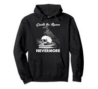 Edgar Allan PoE Raven Calavera Literatura Gótica Nunca Más Sudadera con Capucha