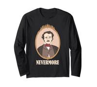 Edgar Allan PoE Retrato Nevermore Arte literario gótico Manga Larga