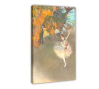 Edgar Degas - Ballet L'Etoile (The Star) - Lienzo decorativo para pared, dormitorio, oficina, habitación, marco de regalo, 60 x 90 cm