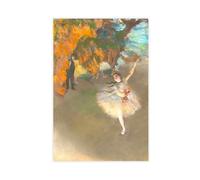Edgar Degas - Ballet L'Etoile (The Star) Póster artístico para decoración de pared, bar, restaurante, garaje, cafetería, letrero de regalo, sin marco, 40 x 60 cm