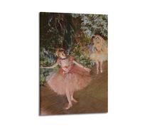 Edgar Degas-Dancers on Set - Póster de obras clásicas impresas en lienzo para decoración de pared, ideal para salas de estar, dormitorios, oficinas y decoración del hogar, 40 x 60 cm