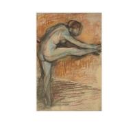 Edgar Degas Famous Prints Étude De Nu Pour Une Danseuse À La Barre - Póster artístico en lienzo y arte de pared, impresión moderna para dormitorio familiar, sin marco, 24