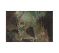Edgar Degas Famous Prints The Loge (c. 1883) Póster impreso para habitación de adolescentes y niños, lienzo para pared, sin marco, 61 x 91 cm