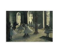 Edgar Degas - Póster de La Répétition Au Foyer De La Danse para dormitorio, lienzo decorativo deportivo, paisaje, oficina, habitación, regalo, sin marco, 30,5 x 45,7 cm