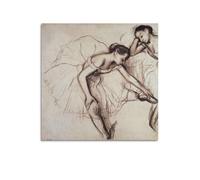 Edgar Degas - Póster decorativo para colgar en la pared, diseño de dos bailarines, decoración para el hogar, dormitorio, habitación, estética, 50 x 50 cm