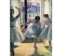 Edgar Degas Three Dancers A Practice Room Old Master Painting Art Print Poster Wall Decor 12X16 Inch