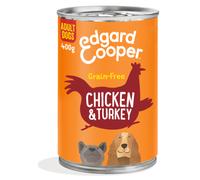 Edgard & Cooper Adult Grain Free Pollo y Pavo Perro Latas 12 x 400 gr