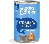 Edgard & Cooper Adult Grain Free Salmón y Pavo Perro Latas 12 x 400 gr