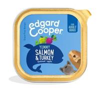 Edgard & Cooper Adult Grain Free Salmón y Pavo Perro Tarrinas 11 x 150 gr