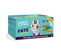 Edgard & Cooper - Caja con paté para Gatos sin Cereales, Comida Natural, Sabrosa y equilibrada, Proteína (Multipack, New - 85 g x 8 - Pollo/Salmón/Dinde/Cordero)