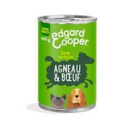 Edgard & Cooper - Caja de Patatas para Perros Adultos sin Cereales, alimento Natural, 400 g, Cordero/Carne Fresca, alimentación Saludable Sabrosa y equilibrada, proteínas