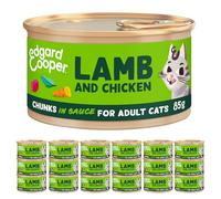 Edgard Cooper Comida humeda gatos, Adultos,Cordero, 85g x 18, Pienso gatos Esterilizados y Activos, Sin cereales, Ingredientes naturales, Hipoalergénico, Sin azúcares añadidos