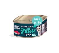 Edgard & Cooper Comida Húmeda Gatos Esterilizados o Activos Gato Filetes Natural Sin Cereales Latas 70g x 24 Atún & Calamar, Alimentación Complementaria Sana Sabrosa y Equilibada