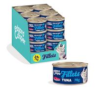 Edgard & Cooper Comida Húmeda para Gatos Adultos (Atún, 70g x 24) - Filetes Sin Cereales, Ingredientes Naturales, Carne Fresca - para Gatos Esterilizados y Activos