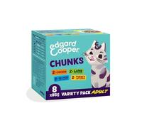 Edgard Cooper Comida húmeda para Gatos en Salsa, Multipack Pollo-Cordero-Salmon-Pavo 8 x 85g, sin Cereales, nutrición Sabrosa y equilibrada, proteínas