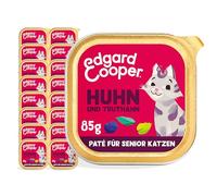 Edgard Cooper Comida húmeda para Gatos Senior Pavo 85 g x 16 Comida húmeda sin azúcar y sin Cereales para Gatos esterilizados y Activos Ingredientes Naturales