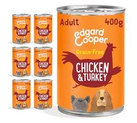 Edgard & Cooper Comida Húmeda para Perros Adultos Latas Natural Sin Cereales Paté 400g x 6 Pollo & Pavo Fresco, Alimentación Sana Sabrosa y Equilibrada, Carne Fresca