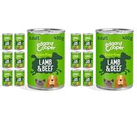 Edgard & Cooper Comida Húmeda para Perros Adultos Latas Perros Natural Sin Cereales Paté 400g x 6 Cordero & Ternera Fresco, Alimentación Sana Sabrosa y Equilibrada, Carne Fresca (Paquete de 2)