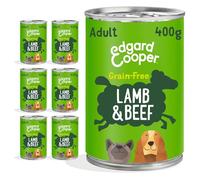 Edgard & Cooper Adult Grain Free Cordero y Ternera Perro Latas 6 x 400 gr