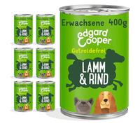 Edgard & Cooper Comida húmeda para Perros (Cordero y Vacuno, 400 g x 6), sin Cereales, Ingredientes Naturales y Carne Fresca, Llena de aminoácidos Esenciales