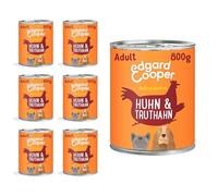 Edgard & Cooper Comida húmeda para Perros (Pollo y Pavo, 800 g x 6), Comida húmeda para Perros 800 g sin Cereales, Ingredientes Naturales y Carne Fresca, Llena de aminoácidos Esenciales