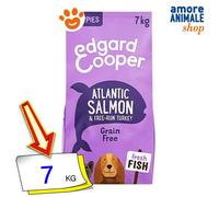 Edgard & Cooper Pienso para Perros Cachorros Puppy Junior Comida para Perros Seca Natural Sin Cereales 7kg Salmon & Pavo Fresco, Fácil de digerir, Alimentación Sana Sabrosa y Equilibrada
