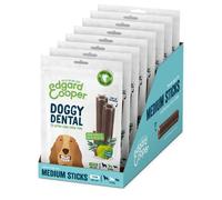 Edgard & Cooper Dental Stick para Perros Medios 56 Barritas para la Higiene Oral Premios Natural Sin Cereales 7 Sticks x 8 Eucalipto & Manzana, Higiene Dental, Bajo en Calorías, Aliento Fresco