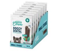 Edgard & Cooper Dental Stick para Perros Pequeños 56 Barritas para la Higiene Oral Premios Natural Sin Cereales 7 Sticks x 8 Menta & Freza, Higiene Dental, Bajo en Calorías, Aliento Fresco