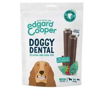 Edgard & Cooper Dental Stick para Perros Medios 56 Barritas para la Higiene Oral Premios Natural Sin Cereales 7 Sticks x 8 Menta & Freza, Higiene Dental, Bajo en Calorías, Aliento Fresco