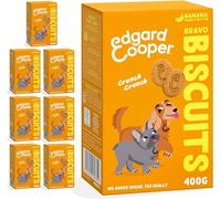 Edgard & Cooper Golosinas naturales para perros - Galletas para Premiar - Plátano - (7 x 400g Box), Sin cereales, premios para perros veganos, bocaditos para entrenamiento llenos de fruta fresca