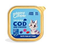 Edgard & Cooper Kitten Bacalao y Pollo de Corral Paté Gatos 8 x 85 gr