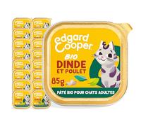 Edgard & Cooper - Paté orgánico para Gatos Adultos esterilizados, Pavo orgánico 16 x 85 g, Comida húmeda sin Cereales Ingredientes Naturales, Rica en proteínas, sin azúcares añadidos