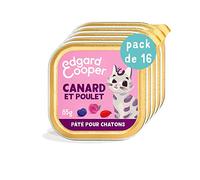 Edgard & Cooper - Paté para Gatito esterilizado, Pato Pollo 16 x 85 g, Comida húmeda sin Cereales Ingredientes Naturales, Rica en proteínas, sin azúcares añadidos