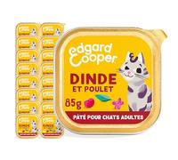 Edgard & Cooper - Paté para Gatos, Adultos, (Dinda y Pollo, 85 g x 16), Carne Fresca y proteína de Calidad, Ingredientes Reales para Gatos, paté esterilizado y Activo