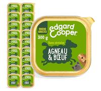 Edgard & Cooper - Paté para Perros, (Aleta y Carne de Res, 300 g x 18), sin Cereales, Carne Fresca y proteínas de Calidad, Ingredientes Reales para Perros, hipoalergénicos, sin azúcares añadidos