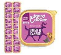 Edgard & Cooper - Paté para Perros (Caza y Pato, 300 g x 18), sin Cereales y orgánicos, Carne Fresca y proteínas de Calidad, Ingredientes Reales para Perros, hipoalergénicos, sin azúcares añadidos