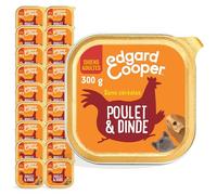 Edgard & Cooper - Paté para Perros (Pollo y Pavo, 300 g x 18), sin Cereales, Carne Fresca y proteínas de Calidad, Ingredientes Reales para Perros, hipoalergénicos, sin azúcares añadidos