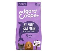 Edgard Cooper Pienso para Cachorros, (Salmón & Pavo, 12kg), Alimento seco natural sin cereales, perros, carne fresca y sin azúcares añadidos, proteina de calidad