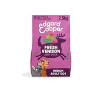 Edgard & Cooper Pienso para Perros Adultos Comida para Perros Seca Natural (carne de venado y pato, 2,5 kg), sin cereales ni gluten, hipoalergénico, con ingredientes naturales y carne fresca