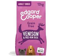 Edgard & Cooper Pienso Para Perros Adultos Grandes, Venado y Pato Fresco (12kg), Comida Perro Seca Sin Cereales, Hipoalergénica, Ingredientes Naturales, Con equilibrio de fibra añadido