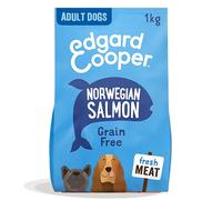 Edgard Cooper Pienso para Perros, Adultos, (Salmón, 1kg), Alimento seco Natural sin Cereales, Pescado Fresco y sin azúcares añadidos, proteína de Calidad, peinso hipoalergénico