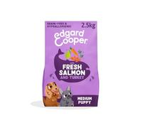 Edgard & Cooper - Pienso para perros cachorros Puppy Junior - Sin cereales - 2,5 kg Salmón y pavo