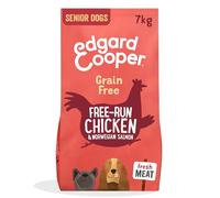 Edgard & Cooper Pienso para Perros Senior Mayores Comida para Perros Seca Natural Sin Cereales 7kg Salmon & Pollo Fresco, Fácil de digerir, Alimentación Sana Sabrosa y Equilibrada