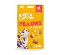 Edgard & Cooper premios Naturales para Gatos, bocaditos de Pavo (1x60g), hipoalergénicas, Carne Fresca, sin Cereales, Menos de 2kcal por Premio, Ingredientes Naturales y sin azúcares añadidos.